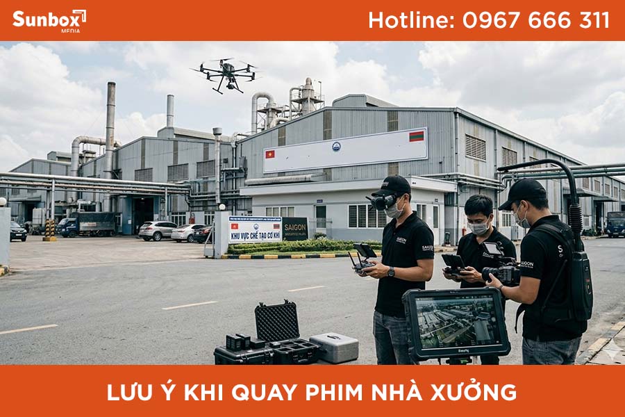 lưu ý khi quay phim nhà xưởng, dịch vụ quay phim nhà xưởng, sunbox media, quay phim sunbox, quay phim tại long biên