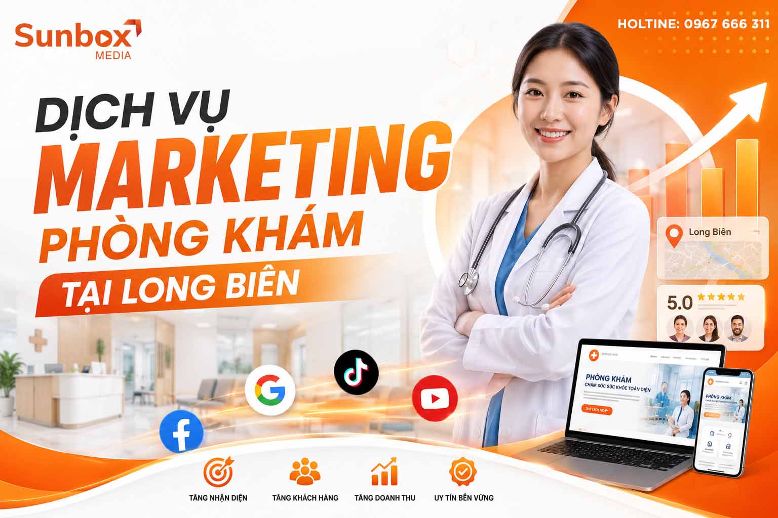 Dịch vụ marketing phòng khám tại Long Biên giá tốt